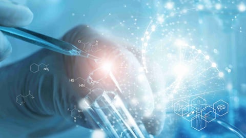 Artist impression of futuristic effects of dna-based medicine